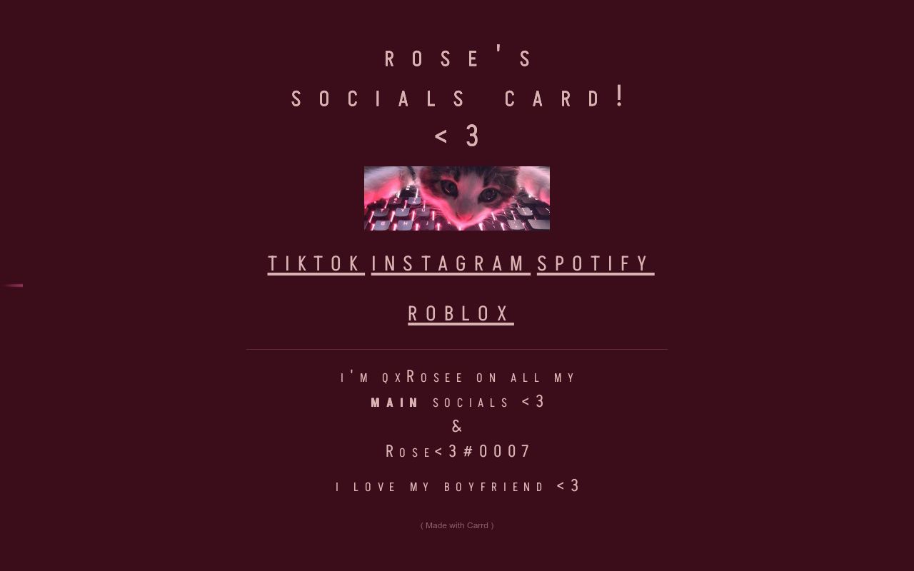 Carrd profile picture for @qxrosee